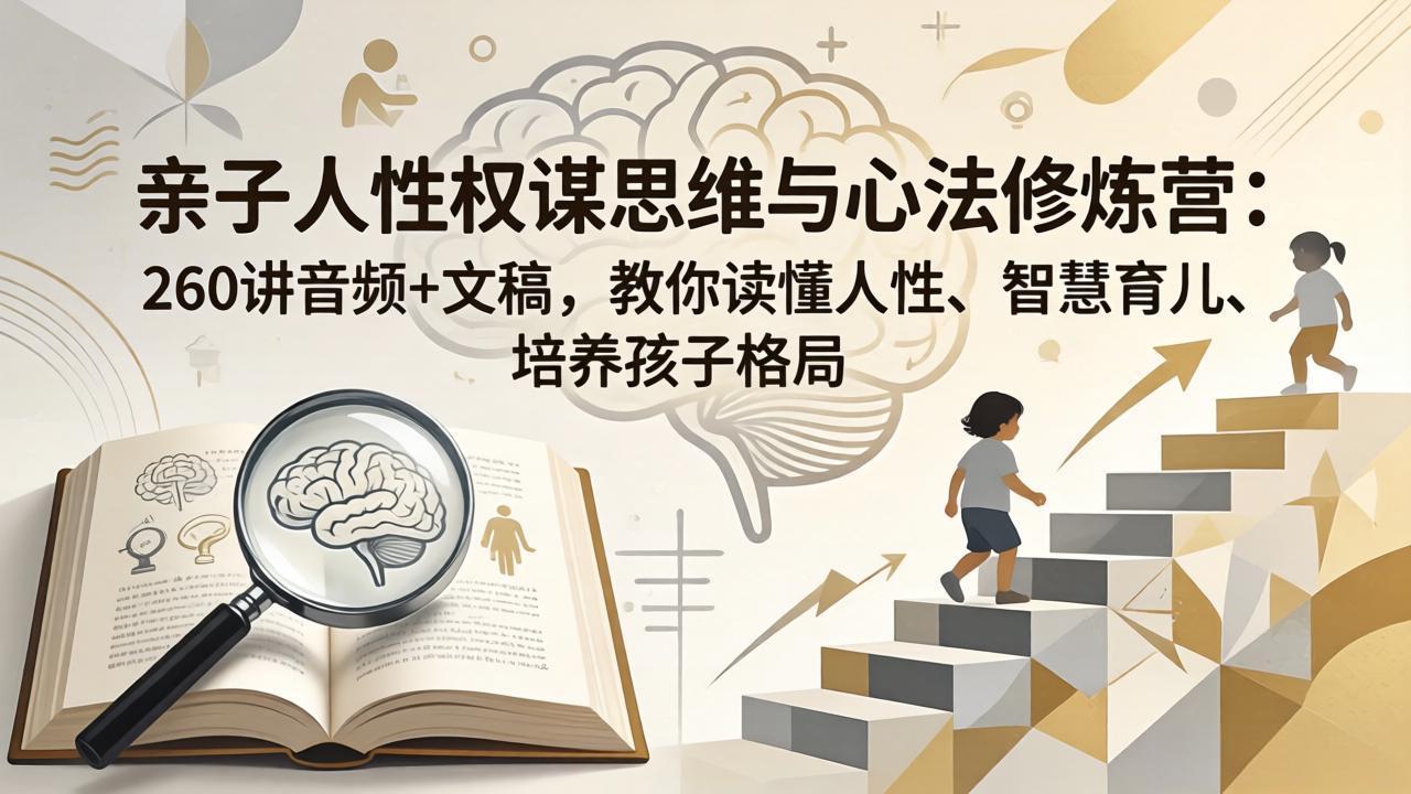 （18076期）亲子人性权谋思维与心法修炼营：260讲音频+文稿，教你读懂人性、智慧育儿、培养孩子格局-齐力副业