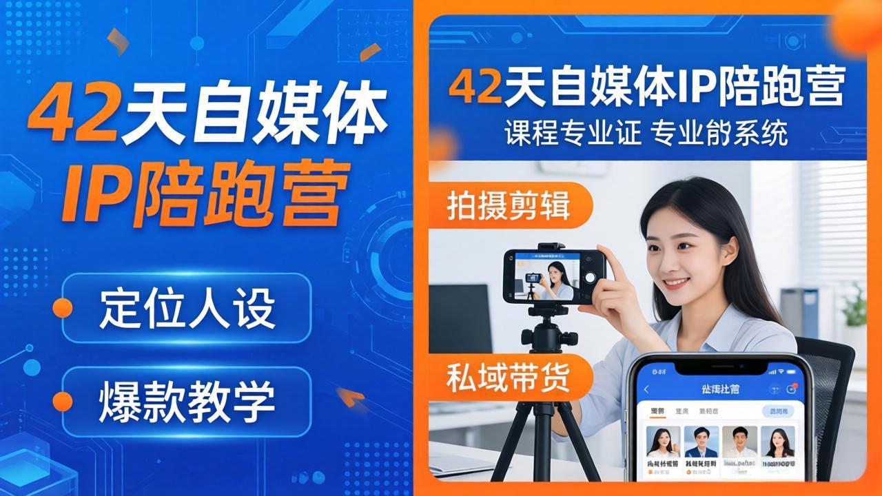 （18109期）42天自媒体IP陪跑营-26年4月19更新：定位人设爆款全教学，拍摄剪辑私域带货一站式落地-齐力副业