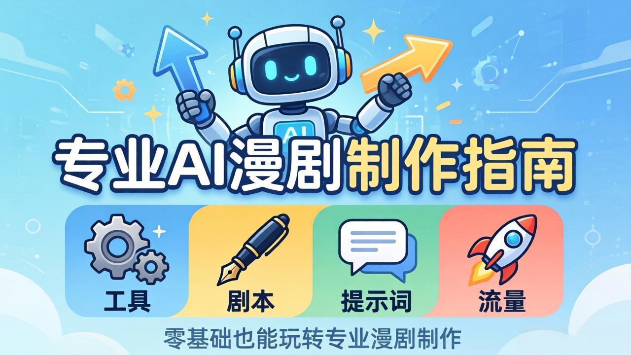 （18190期）专业AI漫剧制作指南：工具+剧本+提示词+流量全流程，零基础也能玩转专业漫剧制作-齐力副业