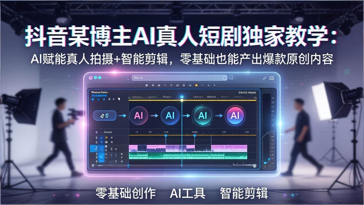 （17942期）抖音某博主AI真人短剧独家教学：AI赋能真人拍摄+智能剪辑，零基础也能产出爆款原创内-齐力副业