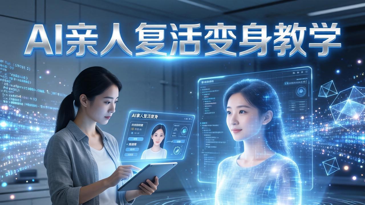 （17940期）AI亲人复活变身教学，最近超级火爆的项目，涨粉超级快，私域引流代做服务，收徒等-齐力副业