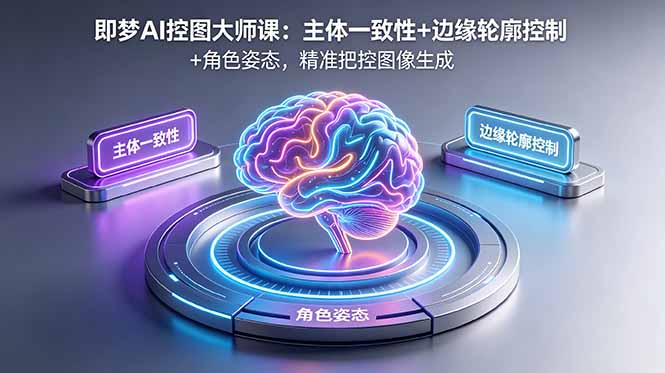 （18619期）即梦AI控图大师课：主体一致性+边缘轮廓控制+角色姿态，精准把控图像生成-齐力副业