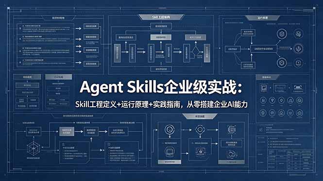 (18565期)Agent Skills企业级实战:Skill工程定义+运行原理+实践指南,从零搭建企业AI能力-齐力副业