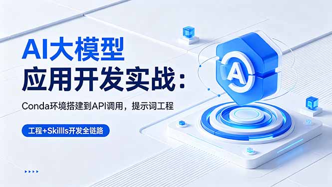 (18518期)AI 大模型应用开发实战:Conda环境搭建到API调用,提示词工程+Skills开发全链路-齐力副业