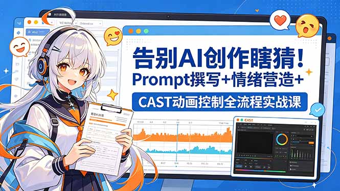 （18473期）告别AI创作瞎猜！Prompt撰写+情绪营造+CAST动画控制全流程实战课-齐力副业