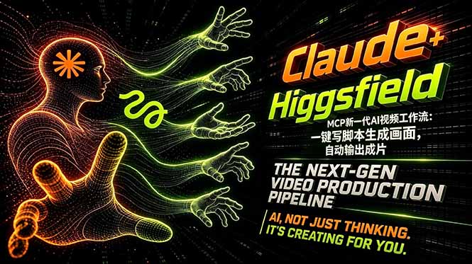 （18345期）Claude+Higgsfield MCP新一代AI视频工作流：一键写脚本生成画面，自动输出成片-知行副业网