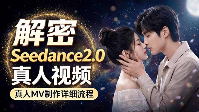 （18289期）Seedance 2.0电影级真人 MV全流程拆解：提示词、运镜、粒子特效，手把手实操-齐力副业
