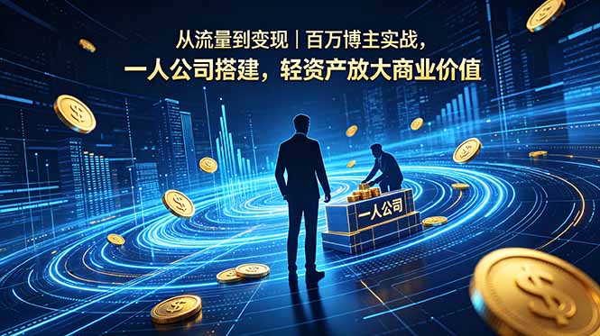 (18645期)从流量到变现|百万博主实战,一人公司搭建,轻资产放大商业价值-齐力副业