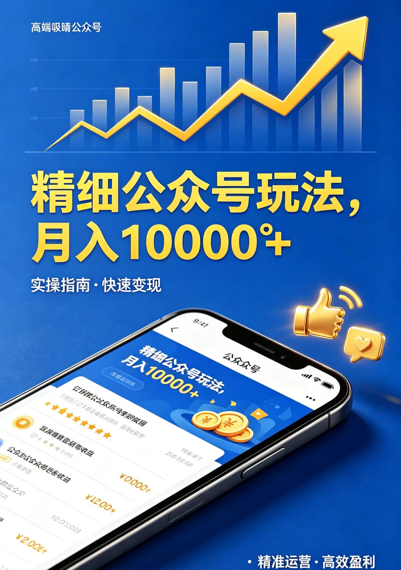 （18283期）精细公众号玩法，月入10000+，实操指南，快速变现-齐力副业