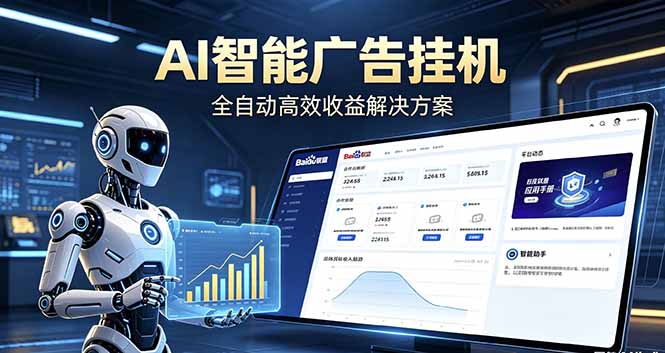（18661期）Ai智能广告挂机 别再瞎折腾了！这个全自动挂机项目，新手当天见钱，告别频繁换项目的烦恼-齐力副业