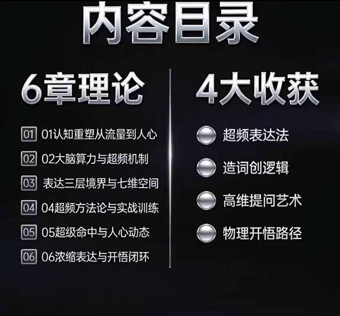 （18970期）马大个高维表达全套实战课，跳出普通口才教学，大脑超频训练打造原创思想IP体系插图1