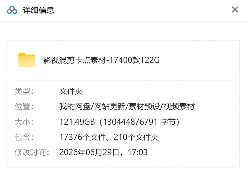 （19120期）【影视剪辑素材合集】15800+高清混剪卡点｜热门影视精彩片段｜人物/城市/场景全覆盖，中文分类清晰插图2