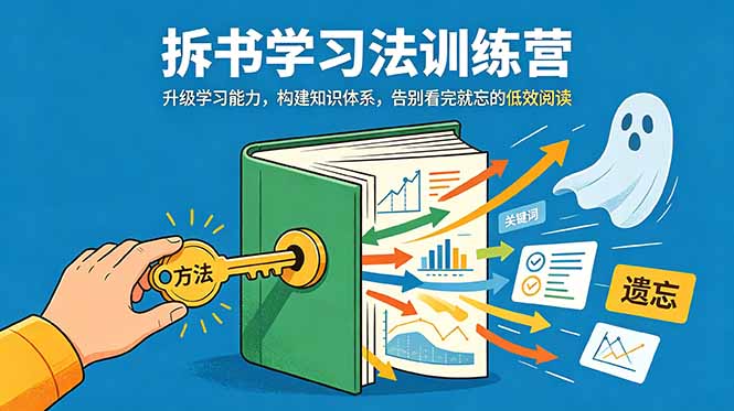 (18874期)拆书学习法训练营,升级学习能力,构建知识体系,,告别看完就忘的低效阅读-齐力副业