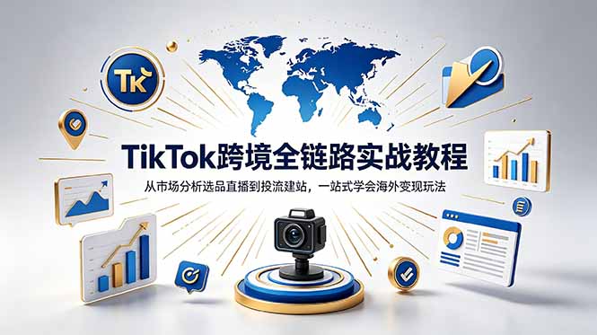 (18805期)TikTok+独立站跨境基础全套教程,拆解平台盈利逻辑,新手从零跑通变现全流程-齐力副业