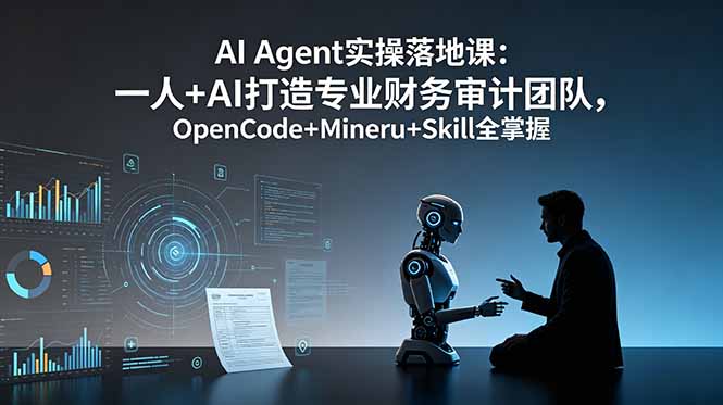 （19037期）AI Agent实操落地课：一人+AI打造专业财务审计团队，OpenCode+Mineru+Skill全掌握-齐力副业
