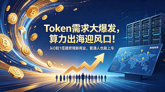 (18889期)Token需求大爆发,算力出海迎风口!从0到1搭建跨境新商业,普通人也能上车-齐力副业