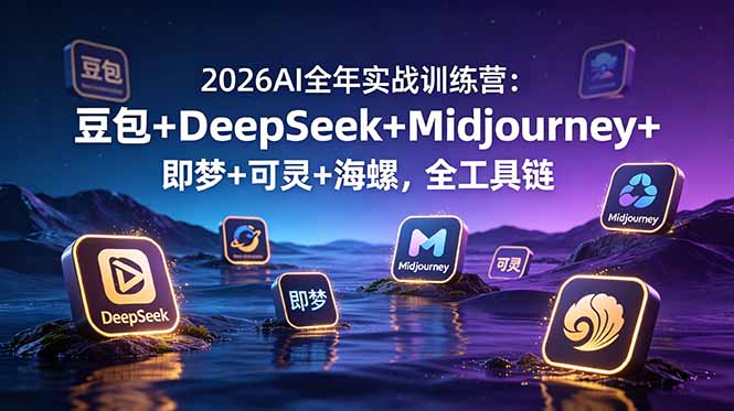 （19038期）2026AI全年实战训练营：豆包+DeepSeek+Midjourney+即梦+可灵+海螺，全工具链-齐力副业