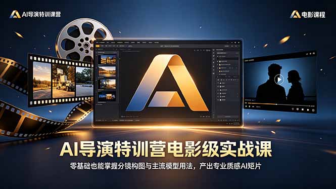(18801期)AI导演特训营电影级实战课,零基础也能掌握分镜构图与主流模型用法,产出专业质感AI短片-齐力副业