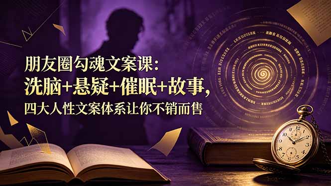 （19054期）朋友圈勾魂文案课：洗脑+悬疑+催眠+故事，四大人性文案体系让你不销而售-齐力副业