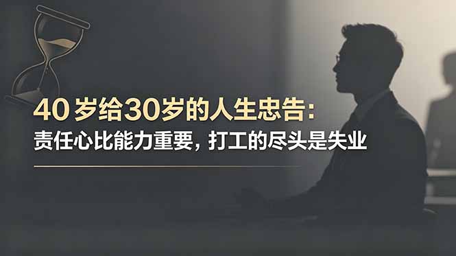(18769期)付费文章:40岁给30岁的人生忠告:责任心比能力重要,打工的尽头是失业-齐力副业