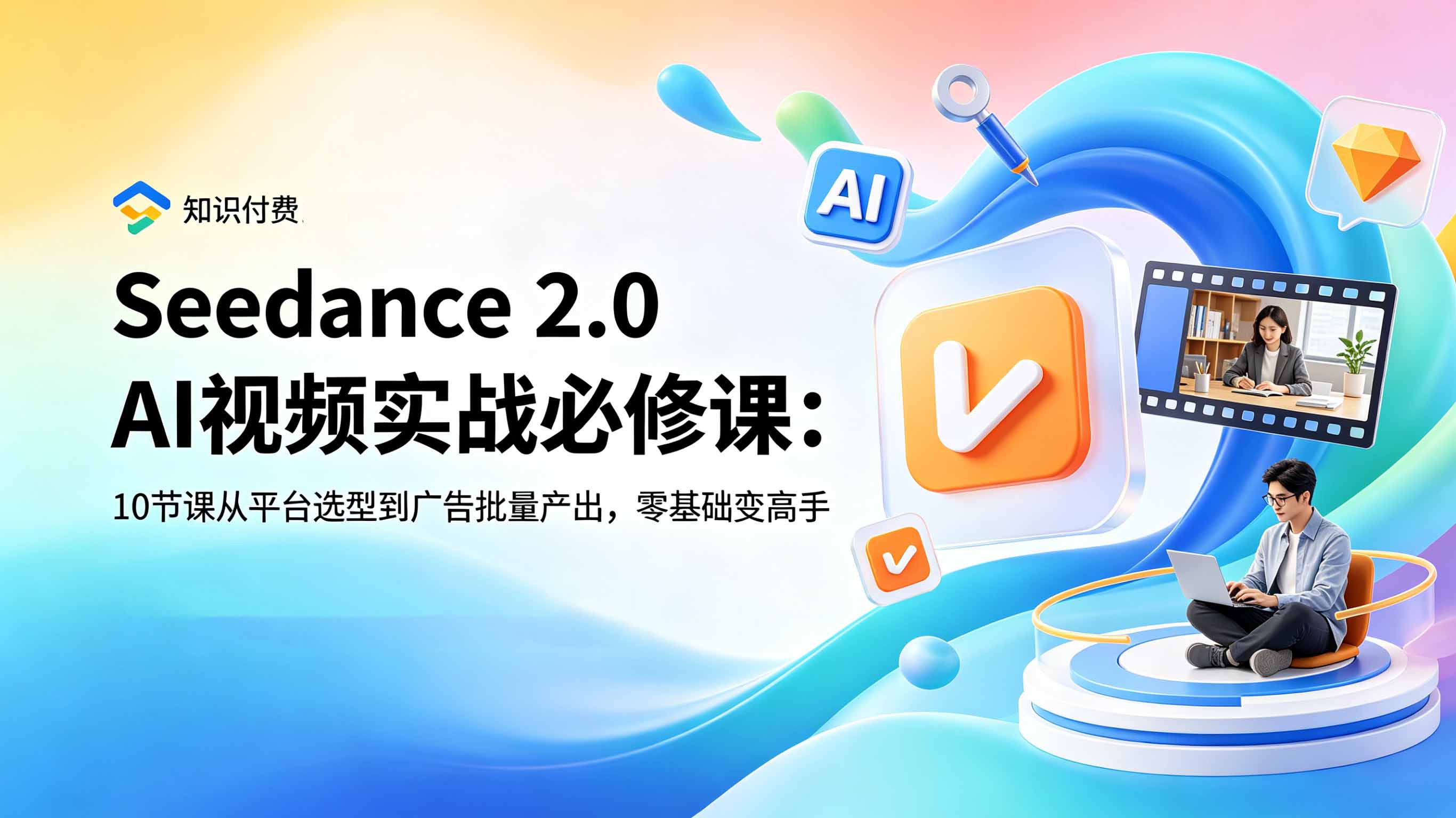 (18998期)Seedance 2.0 AI视频实战必修课:10节课从平台选型到广告批量产出,零基础变高手-齐力副业