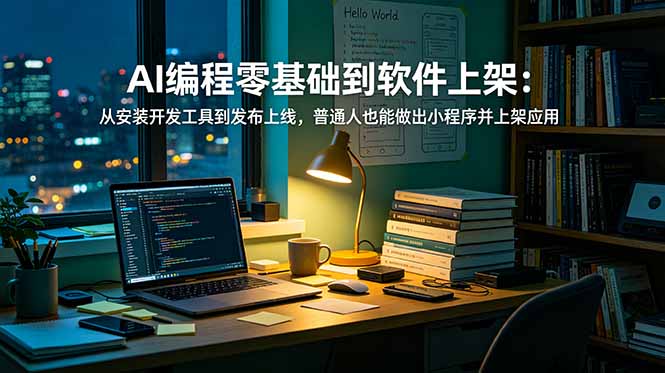 （19109期）AI编程零基础到软件上架：从安装开发工具到发布上线，普通人也能做出小程序并上架应用商店-齐力副业