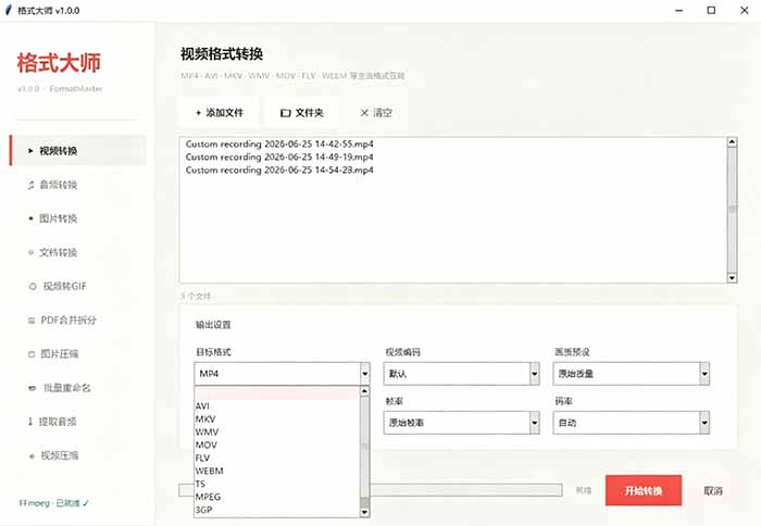 （19057期）Windows完全免费格式大师来了，音视频文档互转统统免费搞定！免费无广，离线使用格式大师插图2