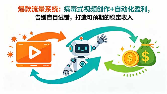 (18882期)爆款流量系统:病毒式视频创作+自动化盈利,告别盲目试错,打造可预期的稳定收入-齐力副业