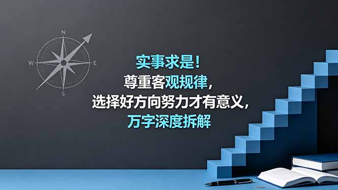 （18744期）付费文章：实事求是！尊重客观规律，选择好方向努力才有意义，万字深度拆解-齐力副业