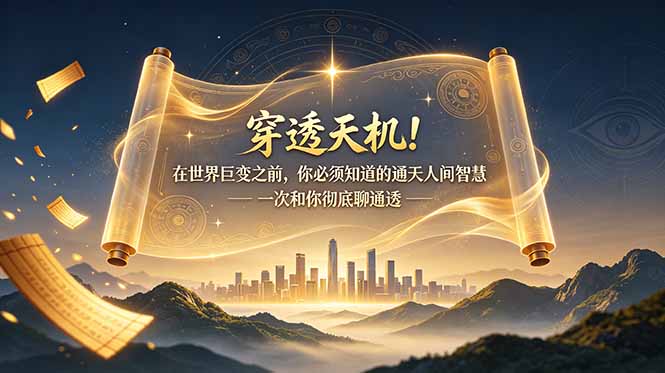 （19063期）付费文章：穿透天机！在世界巨变之前，你必须知道的通天人间智慧 一次和你彻底聊通透-齐力副业
