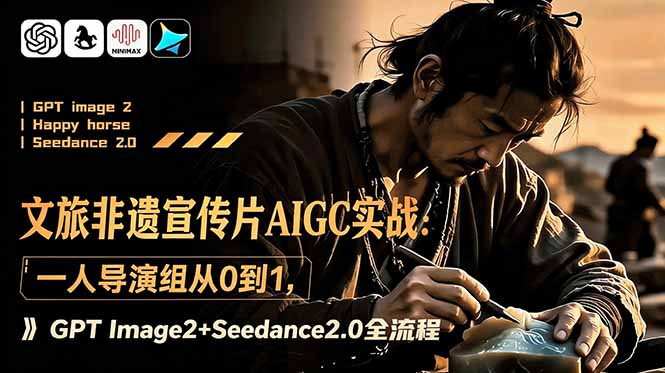 (18925期)文旅非遗宣传片AIGC实战:一人导演组从0到1,GPT Image2+Seedance2.0全流程-齐力副业