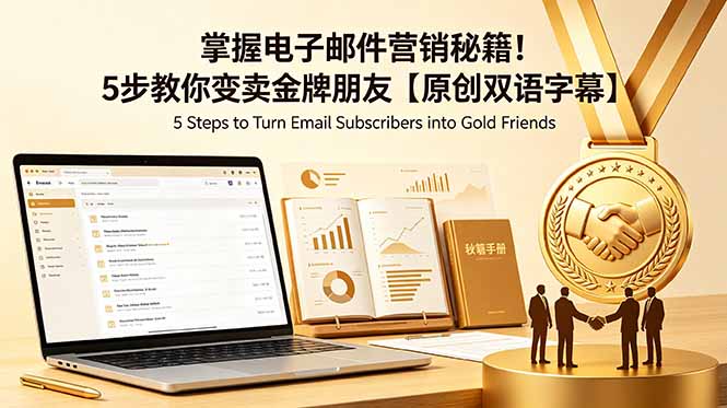 (18923期)掌握电子邮件营销秘籍!5步教你变卖金牌朋友【原创双语字幕】-齐力副业