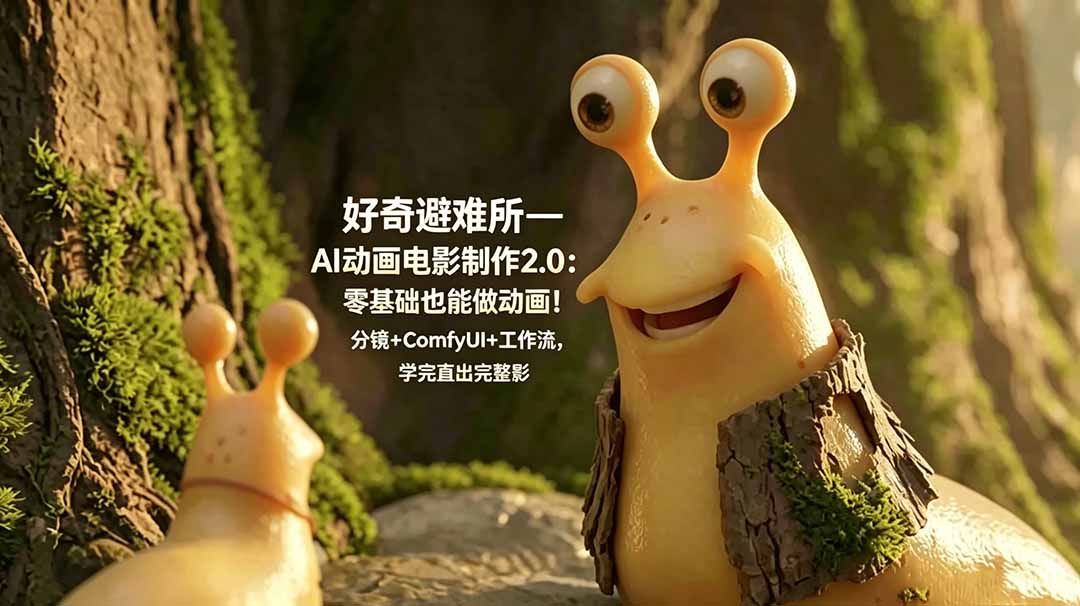 (18924期)好奇避难所—AI动画电影制作2.0:零基础也能做动画!分镜+ComfyUI+工作流,学完直出完整影片-齐力副业