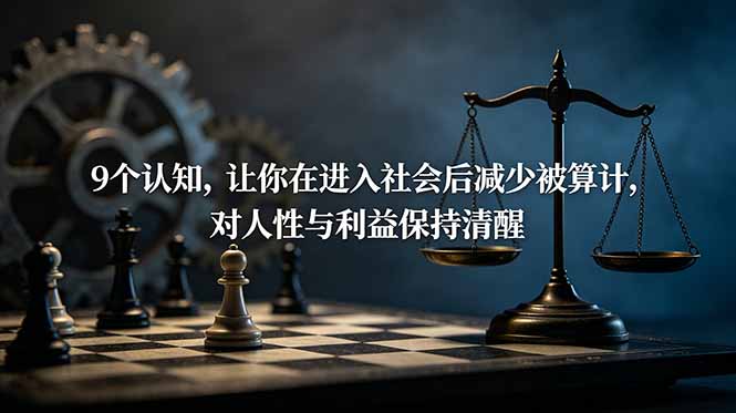 （19042期）付费文章：9个认知，让你在进入社会后减少被算计，对人性与利益保持清醒-齐力副业