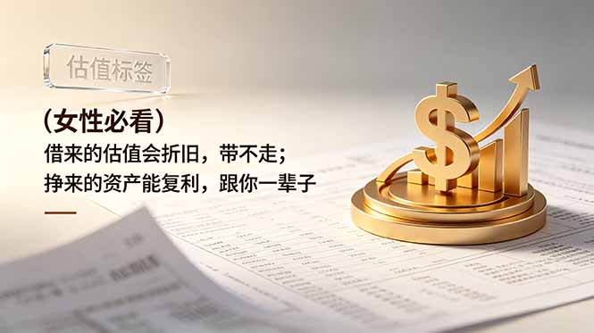 （19043期）付费文章：（女性必看）借来的估值会折旧，带不走；挣来的资产能复利，跟你一辈子-齐力副业
