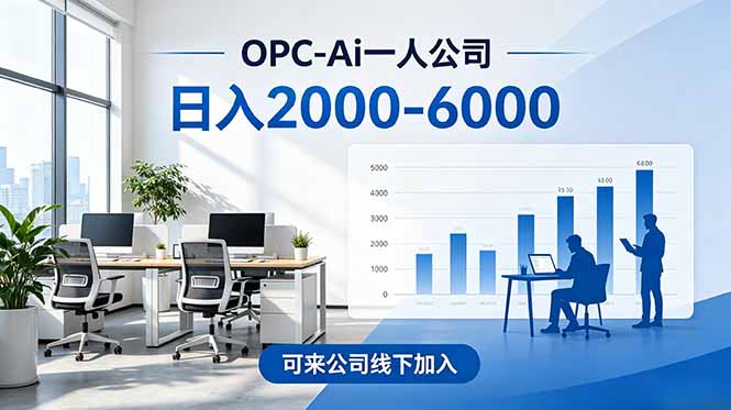 （18809期）2026创业新风口—OPC一人公司模式震撼首发！日收益2000-6000+，项目绿色长久，安全稳健，合...-齐力副业