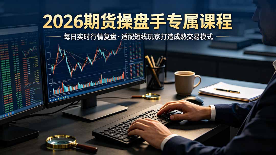 （19093期）2026期货操盘手专属课程-更新6月，每日实时行情复盘，适配短线玩家打造成熟交易模式-齐力副业