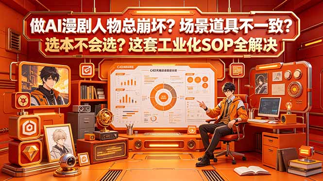 (18850期)做AI漫剧人物总崩坏?场景道具不一致?选本不会选?这套工业化SOP全解决 (更新)-齐力副业