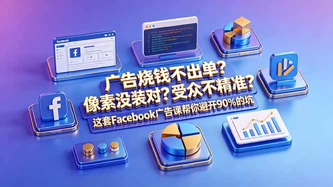 (18850期)广告烧钱不出单?像素没装对?受众不精准?这套Facebook广告课帮你避开90%的坑-原创双语字幕-齐力副业