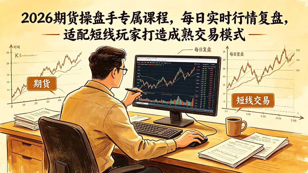 （18902期）2026期货操盘手专属课程-更新6月，每日实时行情复盘，适配短线玩家打造成熟交易模式-齐力副业