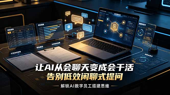 (19130期)让AI从会聊天变成会干活,告别低效闲聊式提问,解锁AI数字员工搭建思维-齐力副业