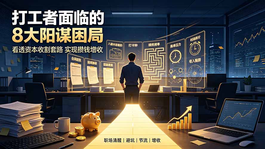 (19448期)付费文章:打工者面临的8大阳谋困局,看透资本收割套路实现攒钱增收-齐力副业