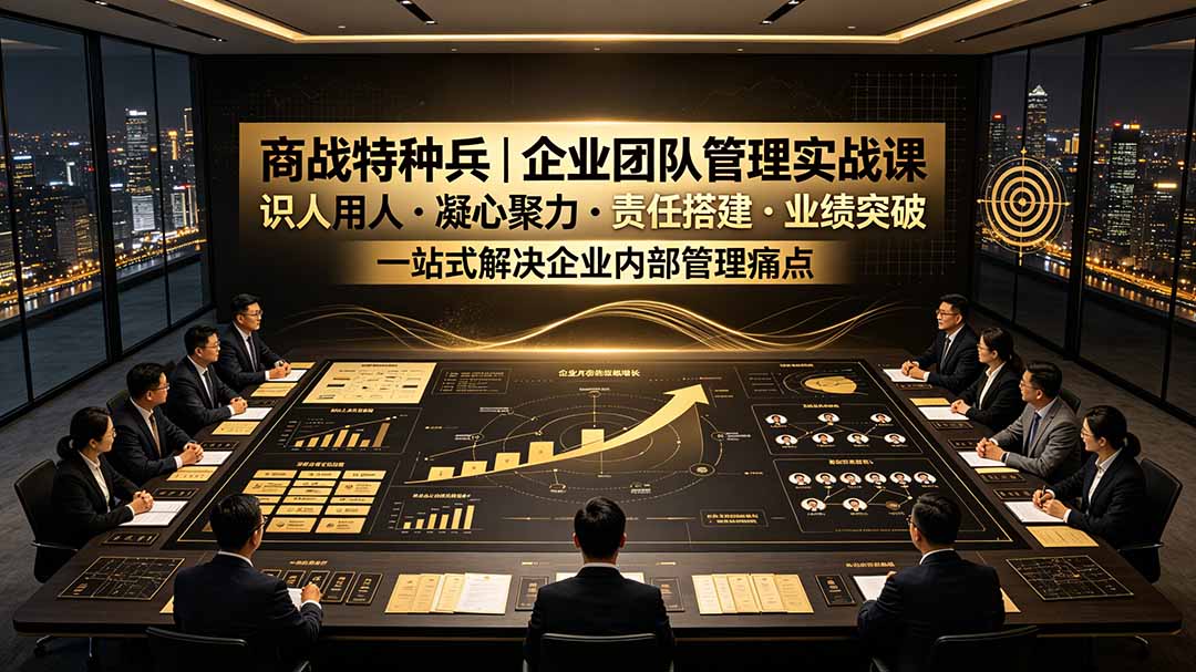 (19534期)商战特种兵|企业团队管理实战课:识人用人|凝心聚力|责任搭建|业绩突破,一站式解决企业内部管理痛点-齐力副业