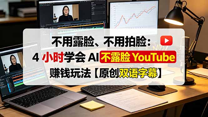 (19161期)不用露脸、不用拍脸:4 小时学会 AI 不露脸 YouTube 赚钱玩法【原创双语字幕】-齐力副业