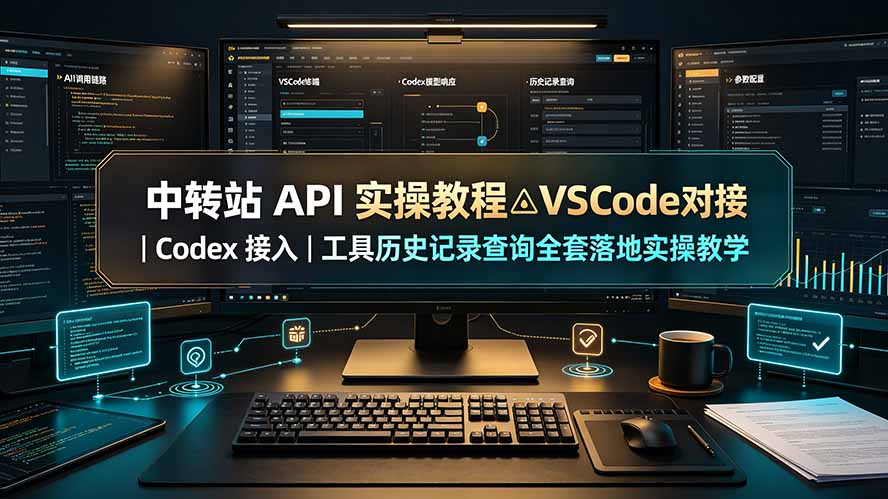 (19520期)中转站 API 实操教程△VSCode 对接|Codex 接入|工具历史记录查询全套落地实操教学-齐力副业