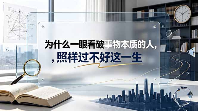 (19165期)付费文章:为什么一眼看破事物本质的人,照样过不好这一生-齐力副业