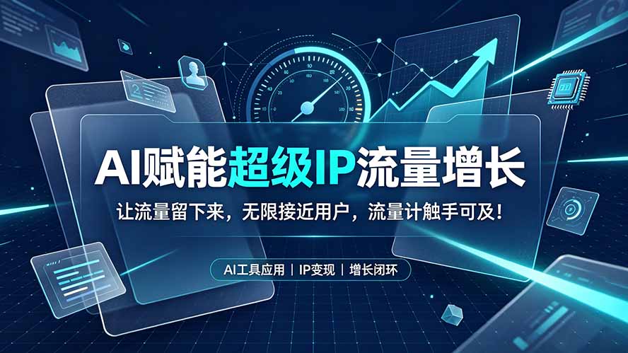 (19453期)AI赋能超级IP流量增长:让流量留下来,无限接近用户,流量计触手可及!-齐力副业