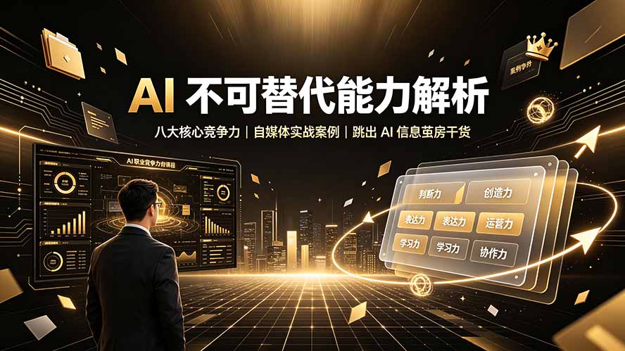 (19344期)付费文章:AI 不可替代能力解析▸八大核心竞争力|自媒体实战案例|跳出 AI 信息茧房干货-齐力副业