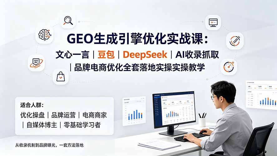 (19456期)GEO生成引擎优化实战课:文心一言|豆包|DeepSeek|AI收录抓取|品牌电商优化全套落地实操教学-齐力副业