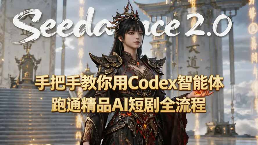 (19507期)手把手教你用Seedance2.0+Codex智能体跑通精品AI短剧全流程(附3种skill技能)-齐力副业